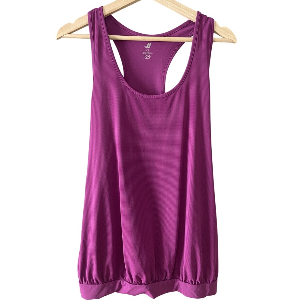 Joe Fresh Athletic Racerback Bright Purple ‎ Tank Top Size L Large